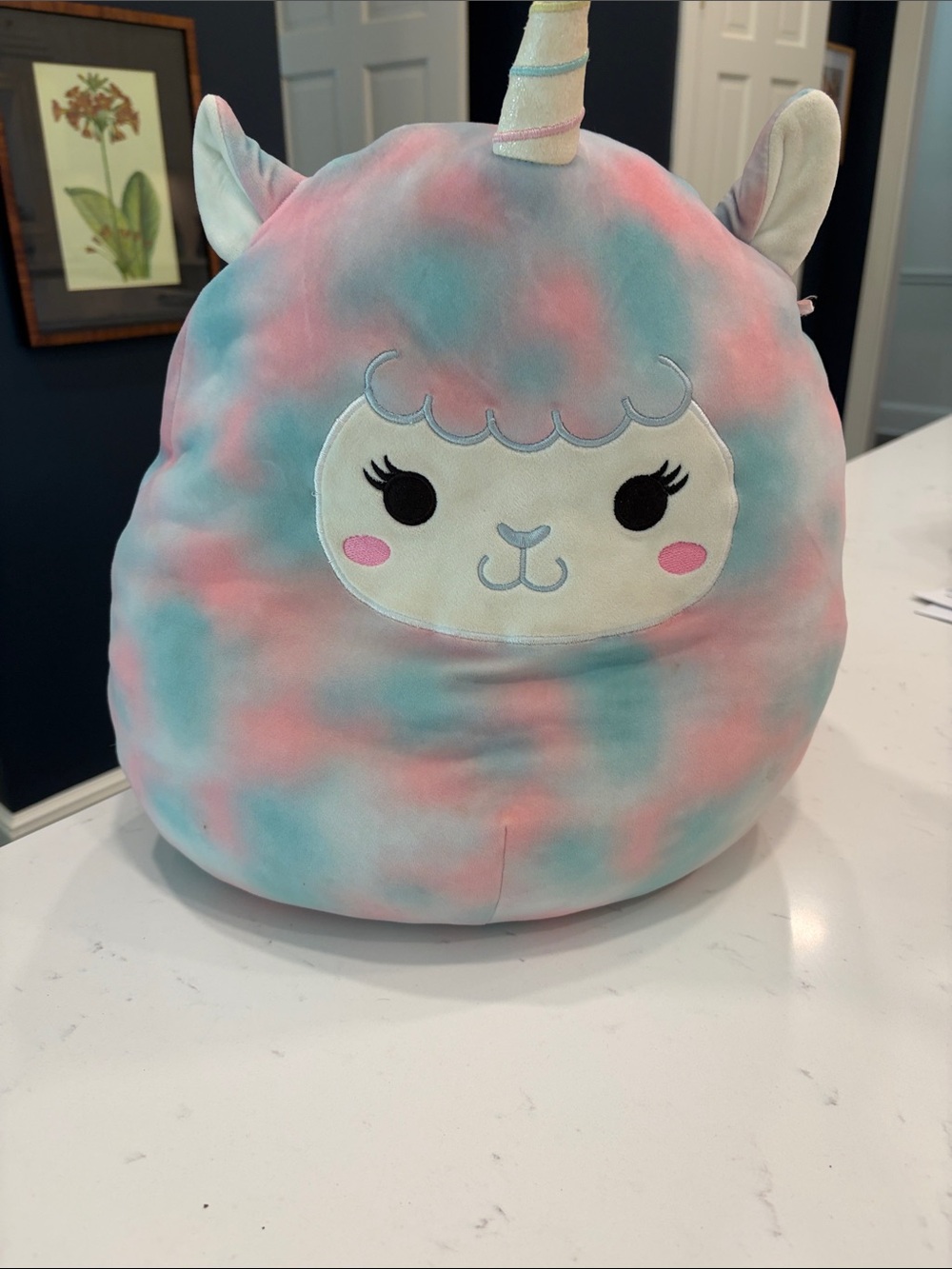 Squishmallows Pastel Pink & Blue Unicorn Alpaca Plush